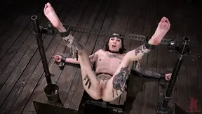 Krysta Kaos gets metal bondage fingers deep inside her