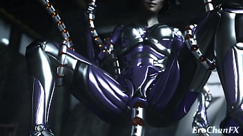 Battle angel Alita with mechanical tentacl