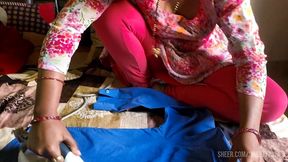 priya bhabhi sitting alone while ironing clothes, priya bhabhi while ironing her clothes, her tenant came and got her ass fucked hard by bhabhi s boy