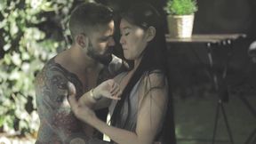 ”Asian Chick Katana Sucks Off Hung Inked Stud Before Outdoor Fucking”