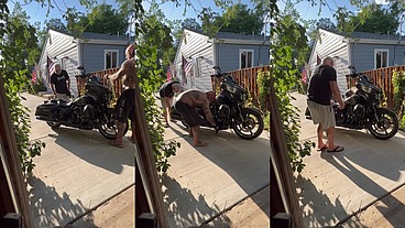 Update #103 (September 13, 2022) Me and Jim Love washing my Harley in the hot ass sun!