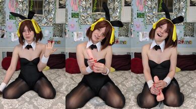 Rude Playboy Bunny Suit Cosplay Handjob Teaches You To Jerk It Without Choking Or Gagging
