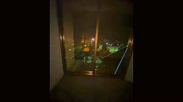 Chubby woman is having hardcore sex from the back with a skinny guy from the neighborhood