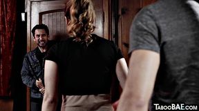 Big ink babe gets pounded by man