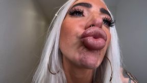 Big Fake lips worship bimbo chav fetish lip filler JOI