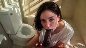 he caught his 18yo stepsister masturbating in the bathroom and helped her with his big black cock[ai]
