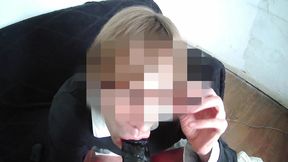 Blonde Sissy Seoul in Leggings Workstyle Sucking BBC Big Dildo (long-form Version)