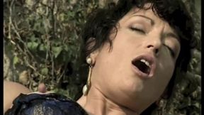 The Dirty Farmer Pisses in the Field Before Getting Her Ass Fucked by a Passerby