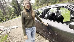 We Get Excited by Hearing the Sound of the Car, Kissing, Touching Each Other&#039;s Breasts and Having Orgasms.