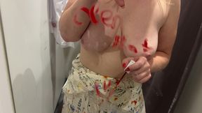 clean that, bitch! i m having a dirty day in elevator and fitting room!