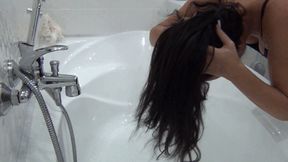 I wash my hair upside down a