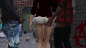 DDSims - MILF gets fucked by homeless men while husband watches - Sims 4