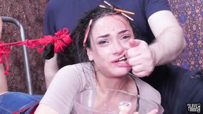 ”Fish hooked submissive sexy girl is spanked hard”