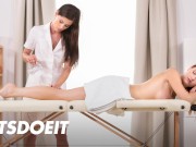 A GIRL KNOWS - Brunette Masseuse Little Caprice Fucks Her Beautiful Girlfriend Charlie Red