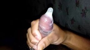 Cumming in condom