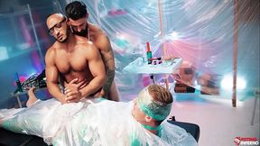 FistingInferno - Tatted Hunk Wrapped n'_ Pleased By Two Studs