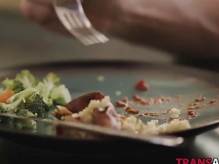 A tgirl's arse is never safe from a horny shaft