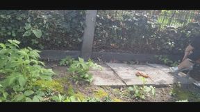 Crushing pastries with silver platform heels