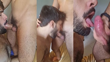 His thick dick made me so horny I swallowed all his cum