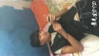 Asian Twink`s Big Cock Pleasure: Masturbation Show