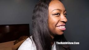 Black beauty gets big black cock in POV