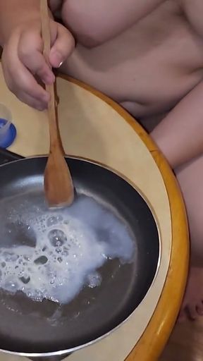 I love to accumulate many cumshots from my man, to cook it and eat it   Clip 2