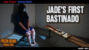 Jade's First Bastinado -Masked female prisoner submits to the harsh sting of a birch cane used on her bare feet. Cute amateur kinkster experiences her very first serious punishment -1080p -MP4