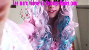 Young Cosplay girl strips Kawaii pop anime