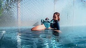 Underwater Latex Struggle Bondage - Eroteric Shibari Bondag