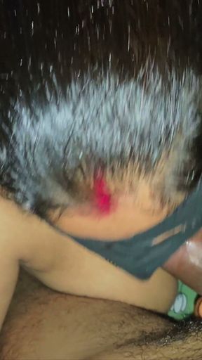 Sister-in-law Bit the Cock with Her Teeth