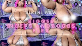 Bikini BBW BIGGER Bicep and Boobs Flex