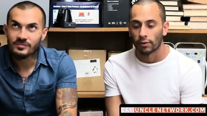 Thieving Jocks Take Hard Ass Fucking By Security In The Backroom