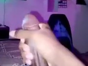 Teen jerks bbc and busts a nice load
