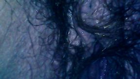 hairy exploration peeing with endoscope on the toilet