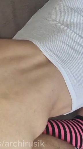Bareback ass virgin got hot cum from a thick cock ! Exclusive !   Clip 1