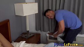 HUNG Asian twink Nolan Knox seduces submissive muscular hunk Hunter Vance