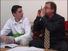 Mature gay teacher banging young twink