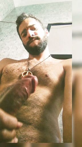 Man hairy masturbate