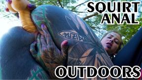 ”Alternative teen ASS PUMPING masturbation IN PUBLIC, naughty babe SQUIRT outdoors, goth, ass pumping gape, tattoo”