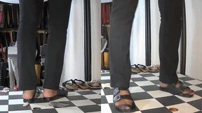 Tanja crushes my penis under three pairs of worn-out shoes - Cam 6