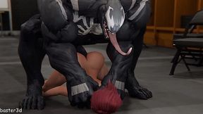 Black Widow Gets Wrecked by Venom's Monster Cock