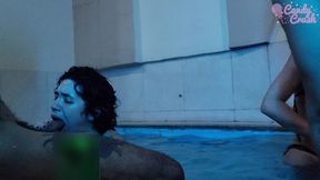 orgy with teen sluts at the pool party