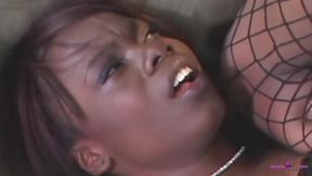 A Skinny Black Girl with a Big Ass Gets Her Pussy Destroyed by a BBC