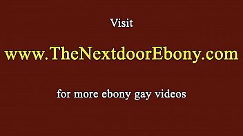 Ebony hunk cocksucked by bound black stud