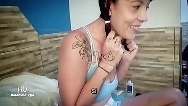 My stepdaughter lost her teddy bear and I showed her my hard cock so she could play with it