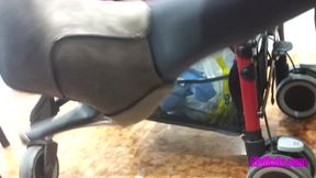 In the Bar Stroking My Husband with My Grey Mini Boots