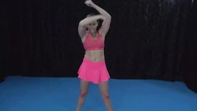 Four Sexy Ladies Wrestling and Tickling at the Gym