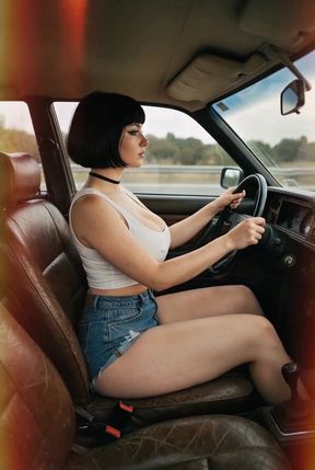 Busty inflatable toy public sex with big butt