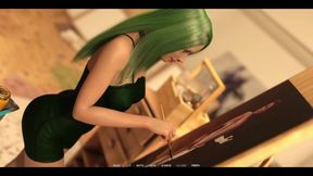 Taboo University - Green Haired Feminist Begs Me to Skull Fuck Her with My Big White Cock