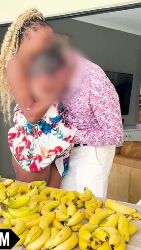 Big Tits Black Teen Drops To Her Knees To Deep Throat Big White Cock POV   Clip 1